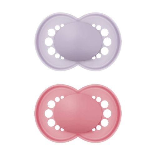 Mam Non-deco Pacifier 6-16 Months - Girl - 2pk