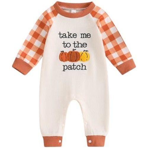 BemeyourBBs Newborn Baby Boy Fall Winter Clothes Button Long Sleeve Romper Jumpsuit Cute Infant One Piece Outfit