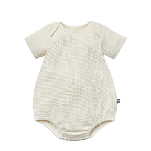 Modern Moments Baby Organic Cotton Romper, Sizes 0/3 to 24 Months, Breathable Waffle Fabric