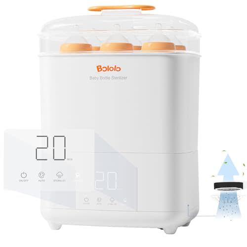 BOLOLO Baby Bottle Sterilizer and Dryer, Comprehensive Electric Steam Bottle Sanitizer for Baby Stuffs & Breast Pump Accessories