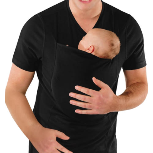 Mens Dad Shirts Baby Carrier Shirt Short Sleeve Skin to Skin New Dad Gifts T-Shirt with Pocket
