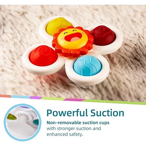 LiKee Strong Suction Cup Fidget Rotating Sensory Bath Toy