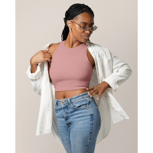 Sublime® Bamboo Hands-Free Pumping Longline Bra Top | Oatmeal Heather - Kindred Bravely