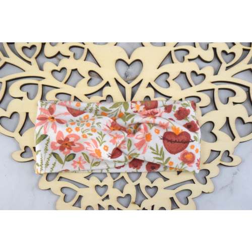 BABY SIZED JMJ Hearts Floral Twist Headband