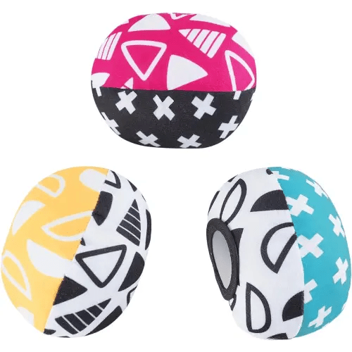 The MamaRoo Replacement Balls (for Mamaroo Swing) Offer More Interaction and Reversible Ball Options to Complement The Multi-Coloured MamaRoo Cradle in a Set of 3 Balls