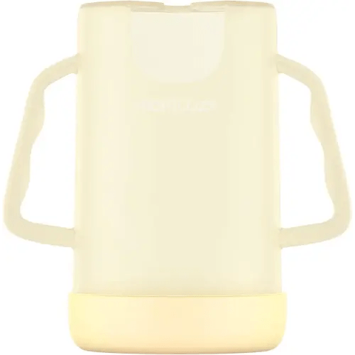 Momcozy Squeeze Pouch Holder for Food Pouches and Drink Boxes, Baby Pouch Holder Allows Baby to Self-Feed and Avoid Messes, Baby Food Pouch Holder Handle is Easy to Grip, Comfortable, Yellow