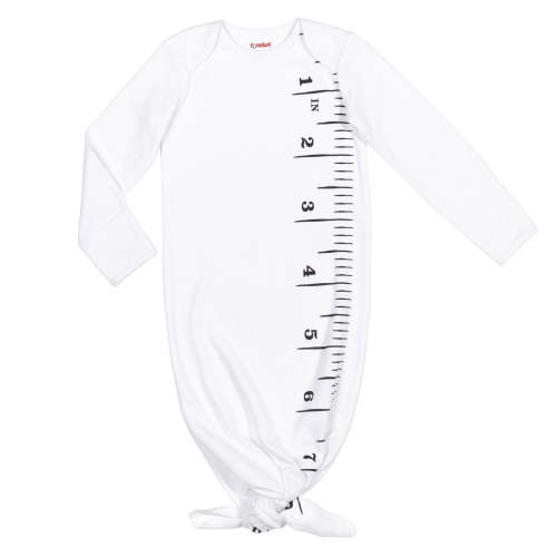 Funstuff Milestone Ruler Long Sleeve Swaddle Sleeper Gown Newborn to Infant