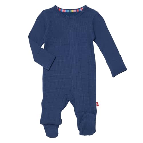 Magnetic Me Boys Modal Magnetic Baby Footie Pajamas | Silky Soft Modal Fabric | Baby Sleepers Available in Sizes PRE - 24M