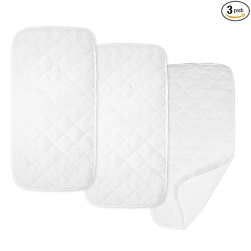TL Care Ultra Soft Quilted Waterproof Changing Table Pad Liners, 11.5" x 23" 3Count