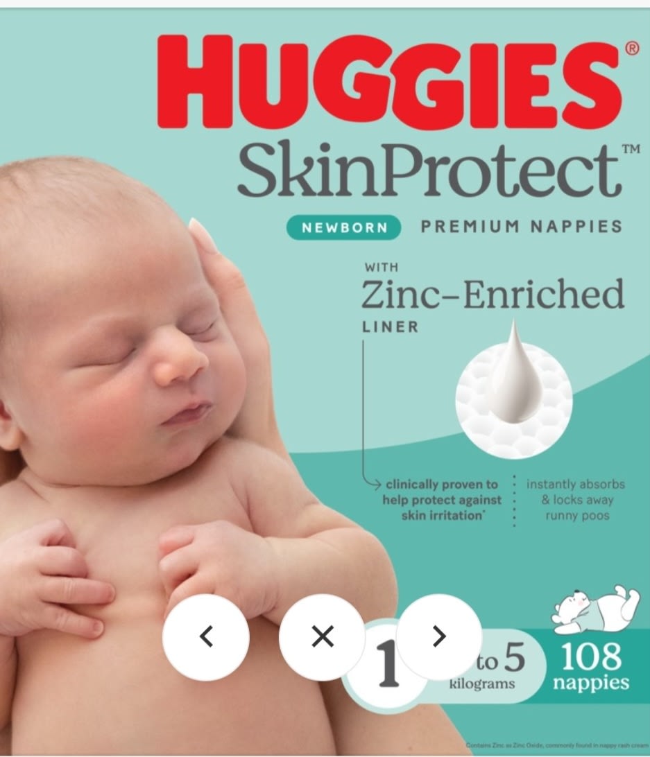 Huggies Newborn Nappies Size 1 (up to 5kg) 160 Pack | BIG W