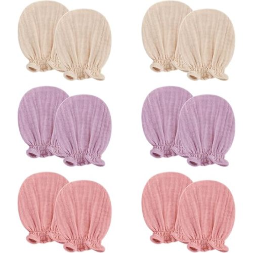 Pro Goleem Muslin Baby Mittens for Newborn