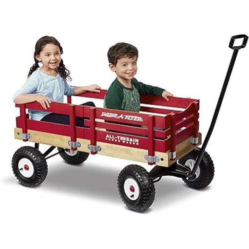 Radio Flyer All-Terrain Cargo Wagon for Kids, Garden and Cargo, Red Wagon for Ages 1.5+