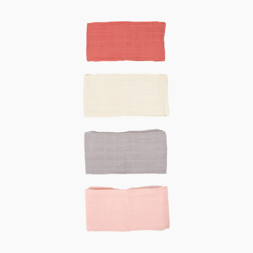 Little Unicorn Cotton Muslin All-Purpose Squares 4-Pack - Rose Petal, 4