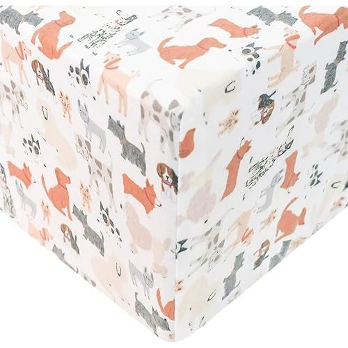 Premium Knit Baby Crib Sheets for Boys and Girls by Copper Pearl: Breathable and Soft, Fitted Crib Sheets for Standard Baby Mattresses, Crib Sheet for Baby Registry or Shower Gift, Rufus
