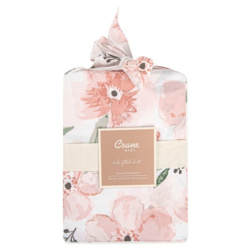 Cotton Sateen Fitted Crib Sheet