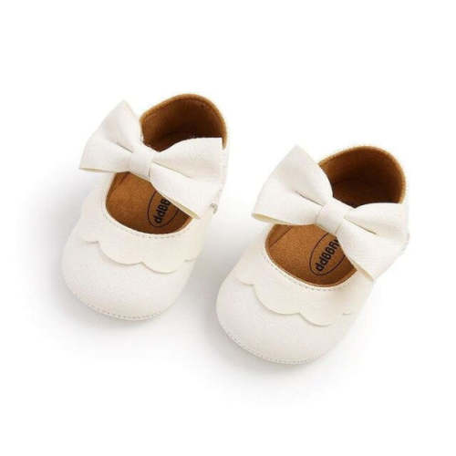 Tina Bow Soft Sole Pre-Walker — Baby Girl Party Shoes | Goo & Co.