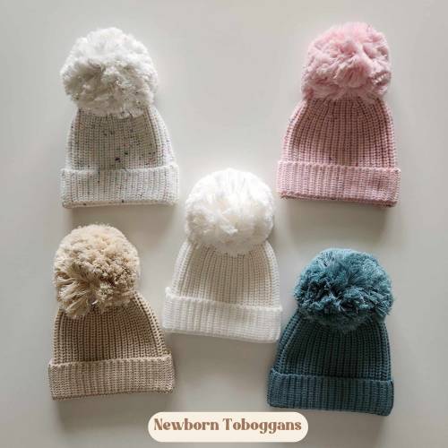 Newborn Toboggan- Part of Matching Set, Newborn Knitwear, Birth Announcement Outfit, Baby Shower Gift 0-3 mos