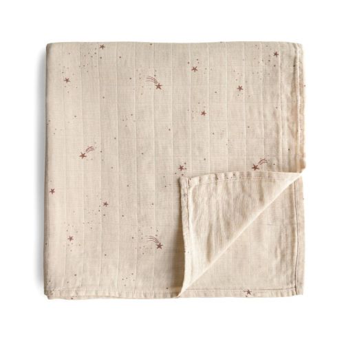 Mushie Organic Cotton Muslin Swaddle Blanket