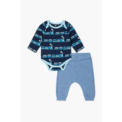 Jack + Jill Bodysuit Groove Pants Bundle - Organic Baby Clothes - Monica + Andy