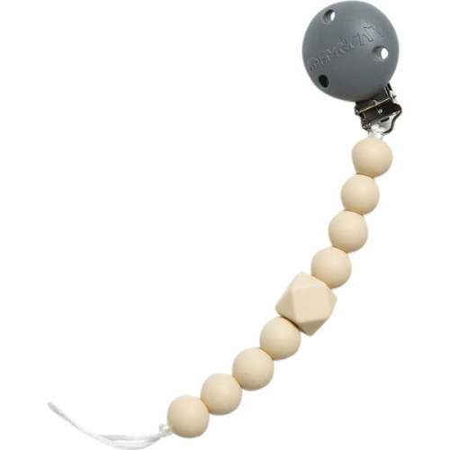 Chewy Pacifier Clip, Sand - Les Enfants | Maisonette