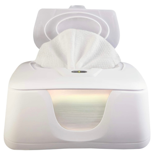 Baby Wet Wipe Warmer and Wet Wipe Dispenser, Advanced Features - 4 Bright Auto Off LED Ample Lights for Nighttime Changes, Dual Heat for Baby's Comfort, Improved Design and Only at Amazon