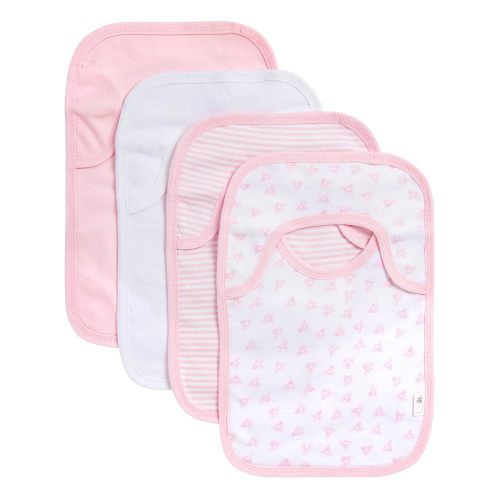 Burt's Bees Baby Infant Pull On Bibs, 100% Organic Cotton Lap Shoulder Style Drool Cloths, Newborn Essentials