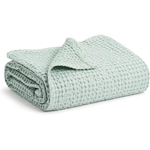 Simka Rose Waffle Baby Blanket - Soft, Breathable Cotton Swaddle for Nursery, Stroller & Crib Blanket - Neutral Baby Receiving Wrap