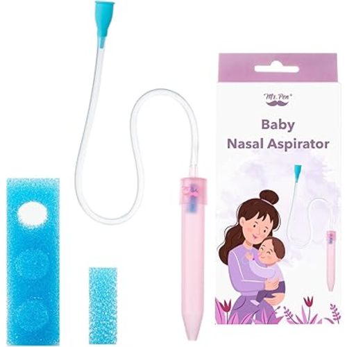 Mr. Pen Baby Nasal Aspirator with 3 Extra Hygiene Filters, Pink, Nasal Suction for Baby