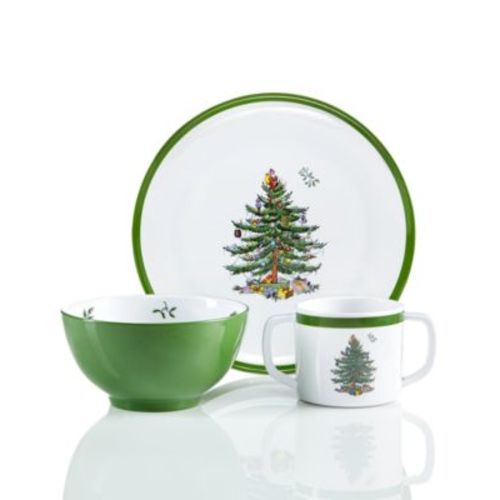 Christmas Tree 3-Pc. Kids Melamine Set