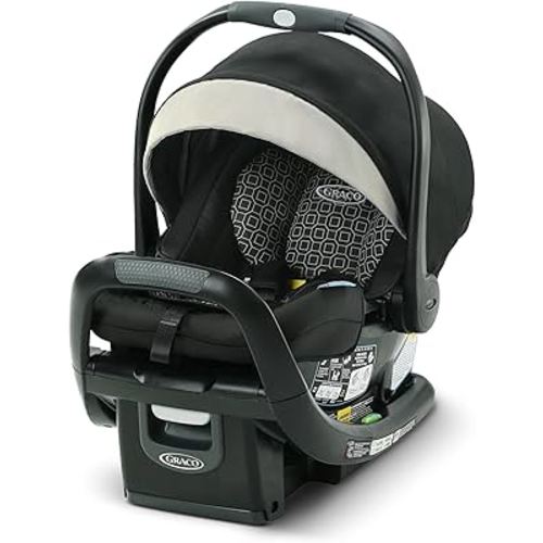 Graco SnugRide SnugFit LX Infant Car Seat, Baby Car Seat with Anti-Rebound Bar for Extra Safety, SnugLock Easy Install Carseat, 1-Hand Adjustable Handle, No-Rethread Harness, Baby Essentials, Pierce