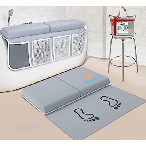 Amazon.com: Baby Bath Kneeler and Elbow Rest Pad Set with Feet Protection, Comfortable Thick Bathtub Kneeling Pad for Bathing Babies, Elbow & Knee Saver, Ideal Bath Kneeler Mat Cushion for Knee and Arm Support : Baby