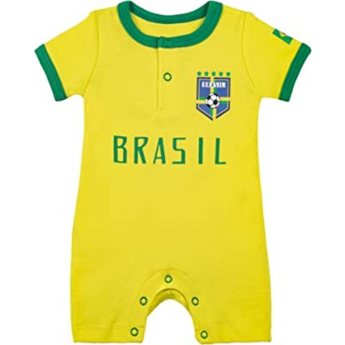 Baby Soccer Bodysuit - Short Sleeve Romper Outfit for Newborn & Toddler 0-24 Months