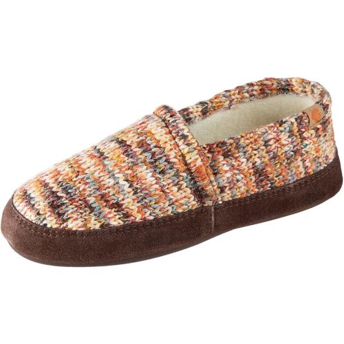 Acorn Women’s Moc Slippers with Comfortable Cloud-Like Feel, Soft and Cozy Uppers and Non-Slip Sole