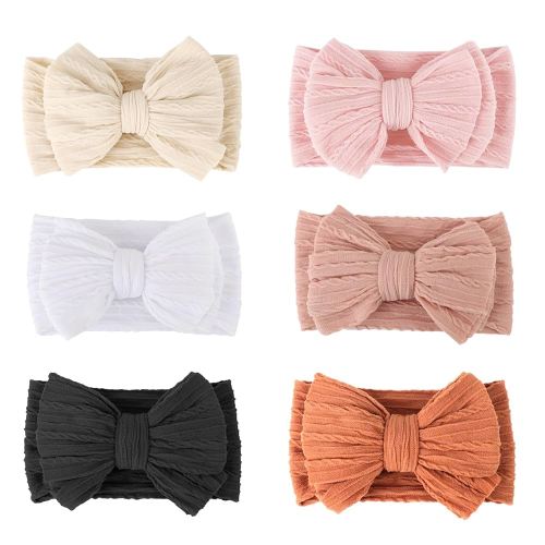 Baby Bows Headbands Nylon Baby Girl Headbands Soft Handmade Hairbands Toddler Hair Accessories for Girls Baby Newborn Infant Kids