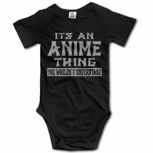 It's an Anime Thing Short Sleeves Baby Bodysuits Outfits Infant Clothes Romper Black