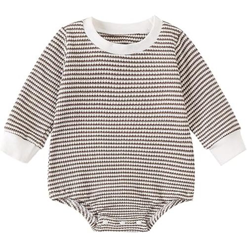 Baby Bubble Romper Summer Unisex Boy Girl Clothes Outfit Newborn Spring Waffle Cotton Infant Short Sleeve Bodysuit
