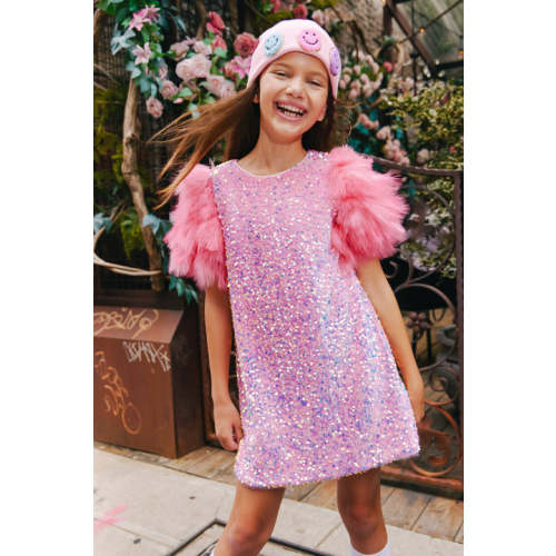 Rose Feather Party Dress