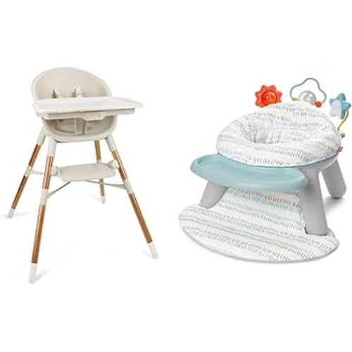 Skip Hop Baby High Chair 4-in-1 Convertible High Chair and 2-in-1 Sit-up Activity Baby Chair