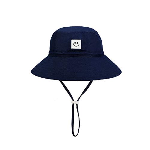 Baby Sun Hat Smile Face Toddler UPF 50+ Sun Protective Bucket hat Nice Beach hat for Baby Girl boy Adjustable Cap