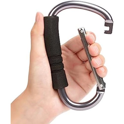 Funbliss Stroller Hooks by Baby,2 Pack Convenient Organizer Hook Bag Clips to Diaper Bags Clothing,Purses,Groceries,Great Hook Set for Mommy When Walking or Shopping(BREY)