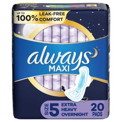 Always Maxi Extra Heavy Overnight Pads - Size 5