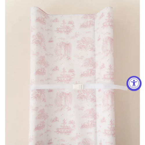 Spring Toile Pink Contour Change Pad | The Gilded Bird – The Gilded Bird US