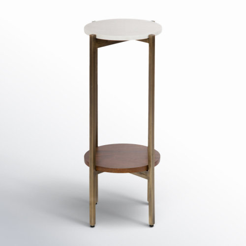 Joss & Main Oakdale Genuine Marble End Table with Storage & Reviews | Joss & Main