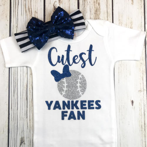 Cutest Yankees Fan Baseball Outfit For Baby Girl