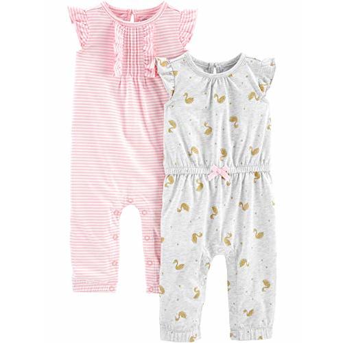 Simple Joys by Carter's baby-girls 2-pack Fashion Jumpsuits
