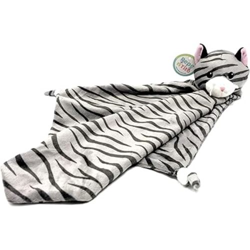 Baby Security Blanket - 18" Tall Soft Fleece Baby Blanky for Boys & Girls – Baby Soothing Blanket with Plush Stuffed Animal - Kitty Cat