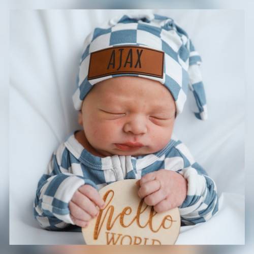 Newborn Baby Outfit | Bamboo Checkerboard | GOKO Baby Zippy | Take Home Outfit | Baby Boy Clothes | Newborn Coming Home Outfit | Baby Girl