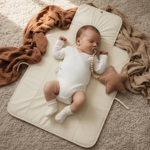 Portable Diaper Changing Pad - Soft and Easy to Clean Diaper Changing Mat for Babies - The Perfect Lightweight and Foldable Pad for Traveling