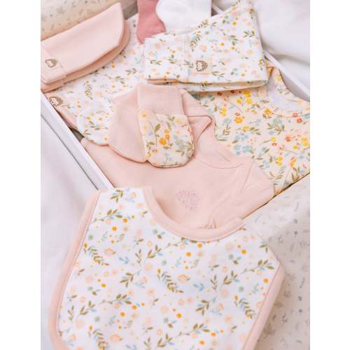 Floral Organic Baby Layette Gift Set, 30 Pc - Newborn