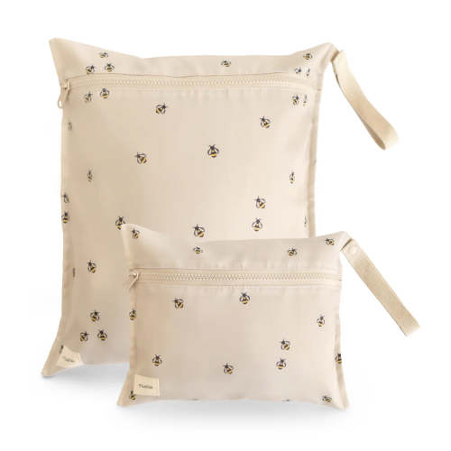 Mushie Water Resistant Wet Bag -Bee